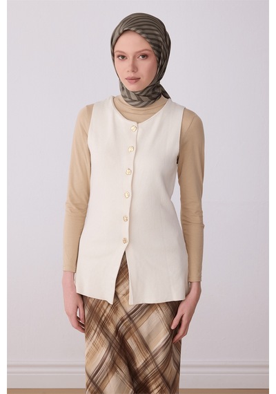 Belli İpek Eşarp - 4325-85 Haki Twill Füme - Siyah