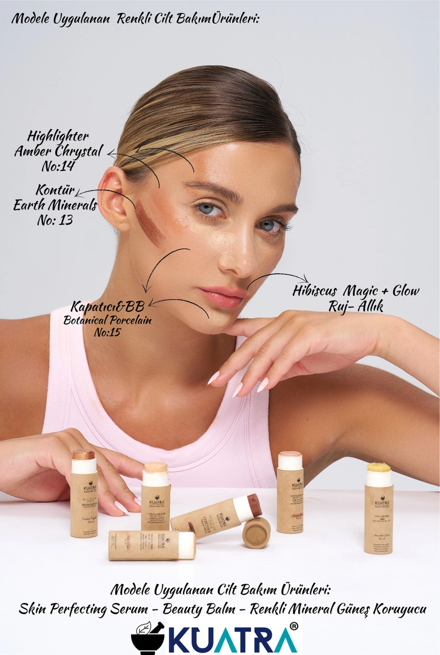 Kuatra Botanical Porcelain Natural-mineral Stick Concealer & Bb Spf 50+ Pa++++ Çok Amaçlı Nemlendirici, Leke Karşıtı, Vitamin C, Renkli Bakım 15