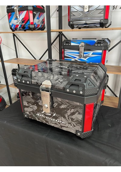 Rexx 45 Litre Motosiklet Arka Çanta Adventure Askeri Kamuflaj