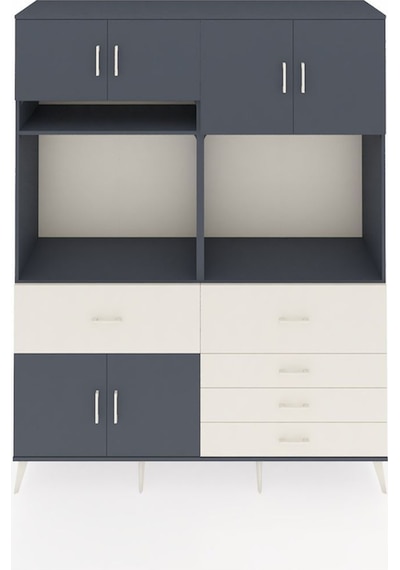 Hyperion Gardrop 7 Raflı 5 Çekmeceli 6 Kapaklı 176x44x221 Antrasit-antrasit/aytaşı Beyaz Hyperion Gardrop 7 Raflı 5 Çekmeceli 6 Kapaklı 176x44x221 Antrasit-antrasit/aytaşı Beyaz