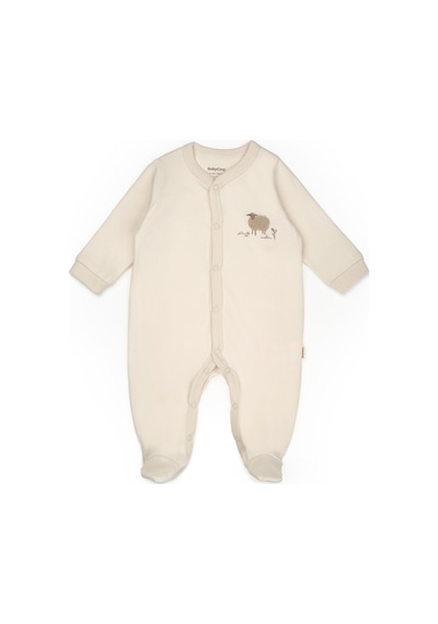Babycosy Organic Wear 2 Li Organik Pamuk Patikli Tulum Seti Yenidoğan & Bebek Serisi Yumuşak & Uniseks Krem