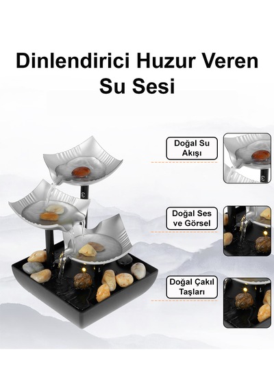 Greentech Dekoratif Masaüstü Işıklı Mini Şelale Gt-df01