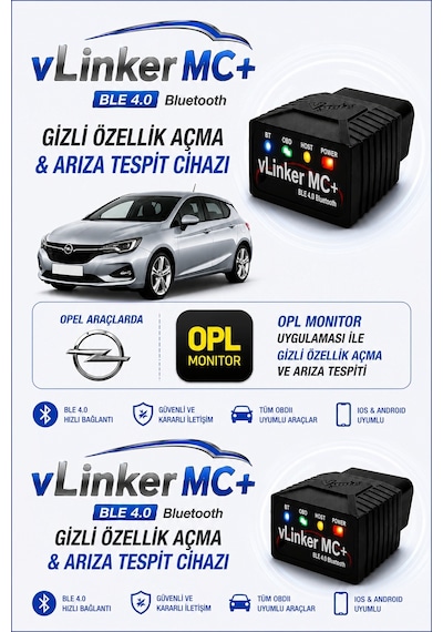 Vlinker Mc+ Ford Bmw Vw Reno Opel Gizli Özellik Açma Ve Arıza Tes