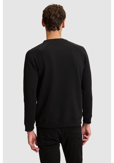 U.S. Polo Assn. Erkek Siyah Bisiklet Yaka Regular Fit Basic Sweatshirt 50329441-vr046