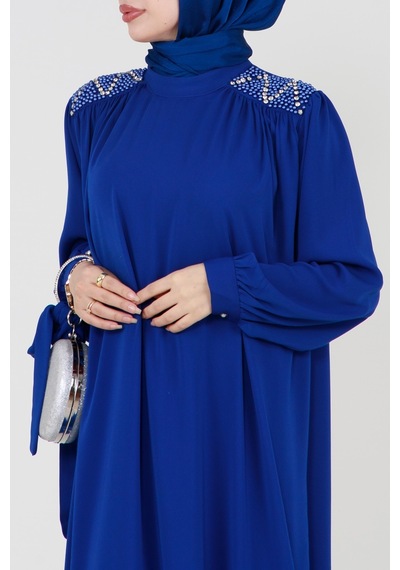 Sevitli Omuzu İşlemeli Beli Kuşaklı Tesettür Elbise-saks Mavisi-3509-saks Mavisi Saks Mavisi Sevitli Omuzu İşlemeli Beli Kuşaklı Tesettür Elbise-saks Mavisi-3509-saks Mavisi Saks Mavisi