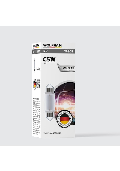 Cw5 Ampul Sofit Ampul Orta Boy 36 Mm 12v 5w 10 Adet -wolfram 26505