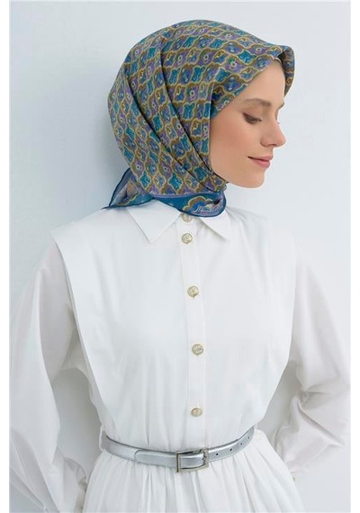 Armine Saf İpek Twill Eşarp 9518d 80 Kızıl Kahve