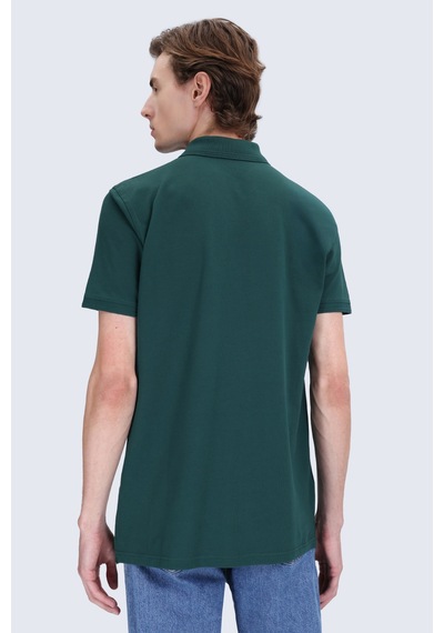Hatemoğlu Yeşil Regular Fit Polo Yaka 100% Pamuk Tişört