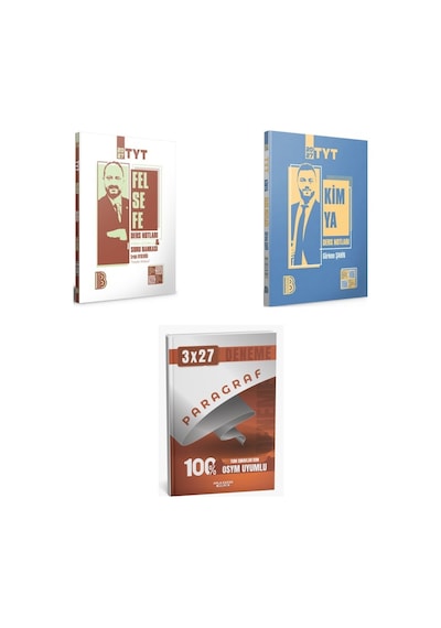 2027 2027 Benim Hocam Tyt Felsefe Ve Tamamı Video Çözümlü + Kimya Konu + Anla Kazan Paragraf Deneme 3'lü Set