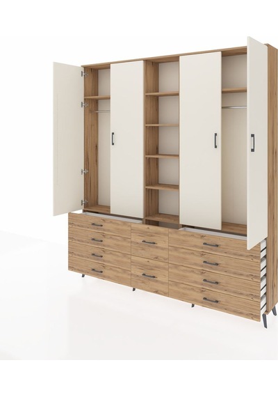 Arges Dolap 9 Raflı 10 Çekmeceli 2 Askılı 220x30x243 Çam-aytaşı/çam Aytası/atlas Çam Arges Dolap 9 Raflı 10 Çekmeceli 2 Askılı 220x30x243 Çam-aytaşı/çam Aytası/atlas Çam