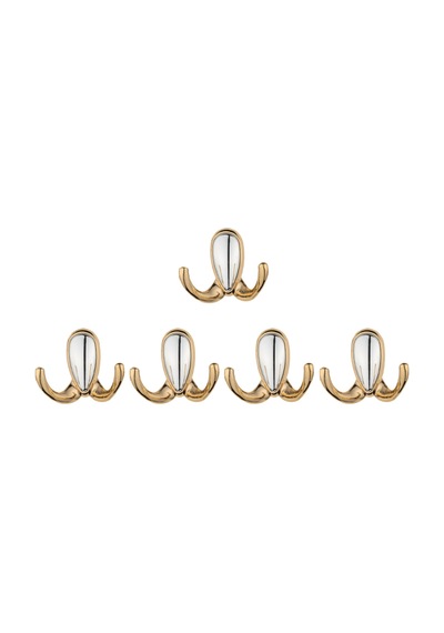 Ari S Askı, Metal Vestiyer Askısı, Altin Matkrom, Duvar Ve Dolap Askılığı 5'li Set Vidalı Altın