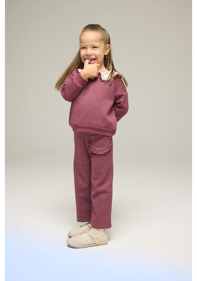Defacto Kız Bebek Beli Lastikli Pantolon G2765a525aubr204 Bordo-br204