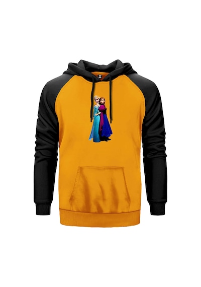 Karlar Ülkesi Elsa Ve Anna Sarı Renk Reglan Kol Sweatshirt Sarı