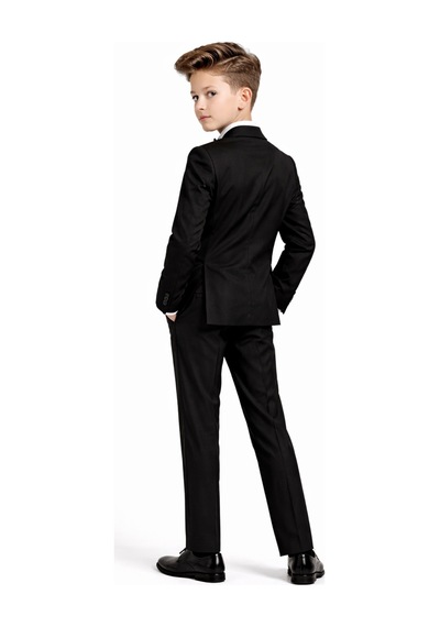 Ahengim Erkek Çocuk Slim Fit Premium Damatlık Smokin Takım Elbise Ak4000 Siyah