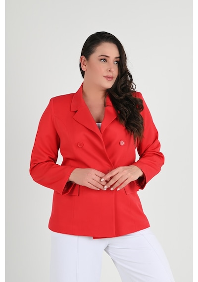 Kadın Astarlı Büyük Beden Blazer Ceket 0101-1 001