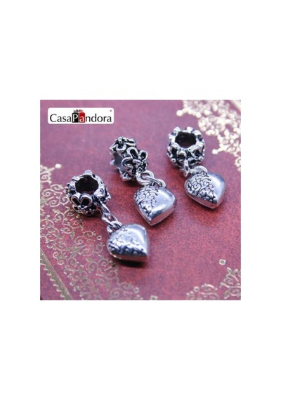 Kalp Tema Charm, Charm Bileklik Uyumlu Gümüş Gümüş