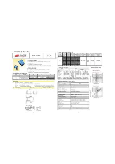 Songle 12v 30a 5 Pin Röle Sla-12vdc-sl-a T90 Relay