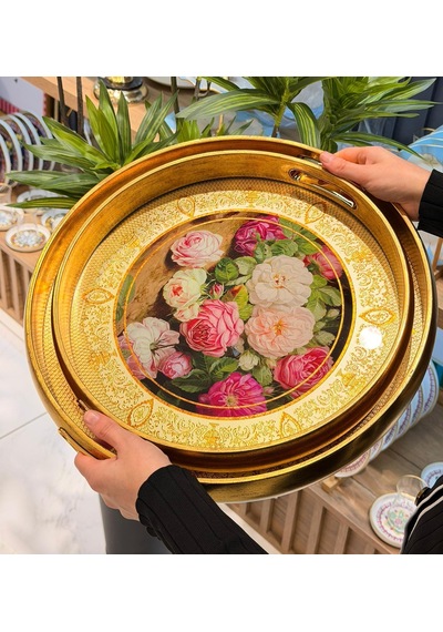 2li Daiys Flowers Lüks Tepsi-5401 Çok Renkli