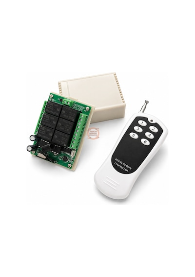 6 Kanal 433 Mhz Kablosuz Rf Alıcılı Röle Kartı Dc 12v Kutulu Kumandalı