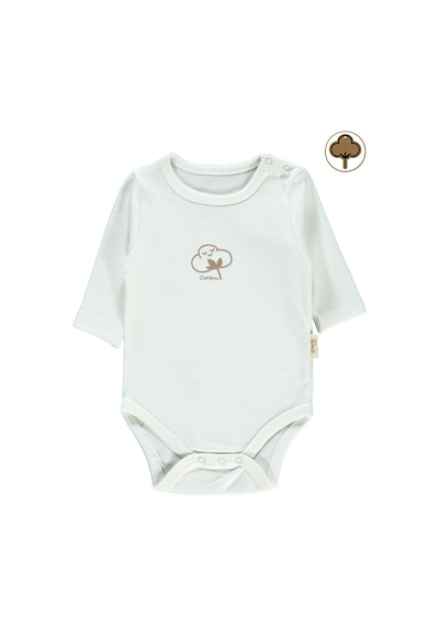 Civil Baby Bebek Organik Çıtçıtlı Badi 0-18 Ay Ekru 14330R020SS1-2 Ekru