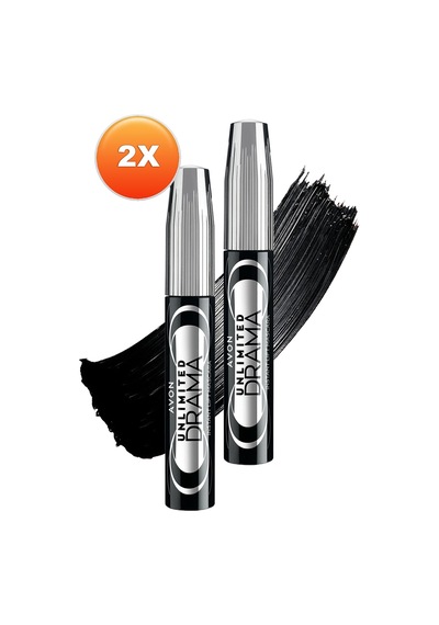 Unlimited Drama Instant Lift Maskara Blackest Black 10 Ml. İkili Set Diğer