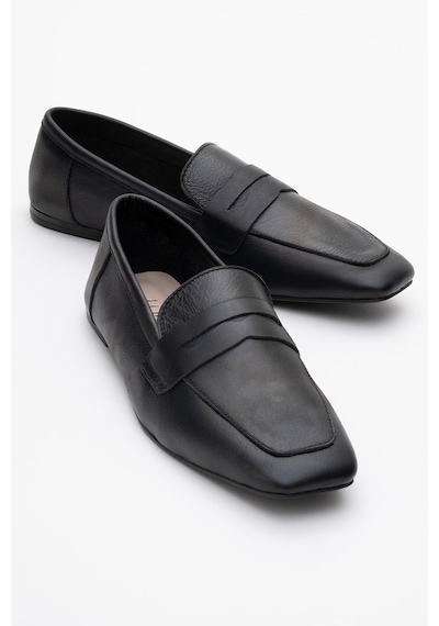 Luvishoes Luvi Shoes Morne Siyah Cilt Hakiki Deri Kadın Loafer Ayakkabı SİYAH CİLT