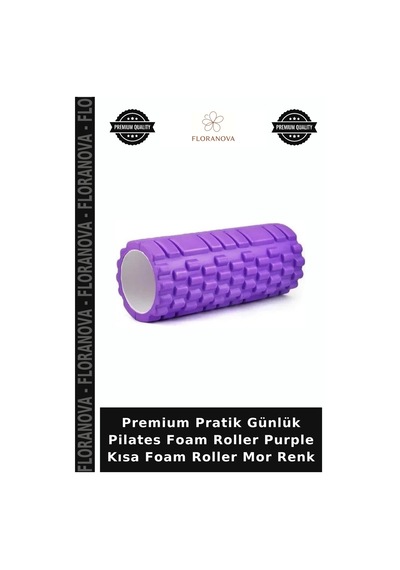 Premium Pratik Günlük Pilates Foam Roller Purple Kısa Foam Roller Mor Renk