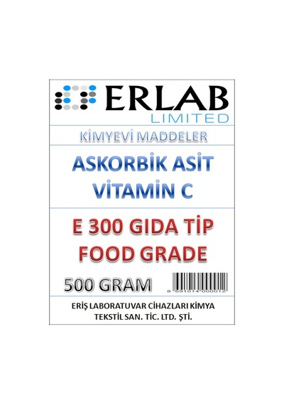 Askorbik Asit E300 (Gida Tip ) 500 Gr.