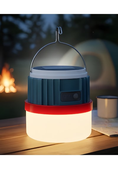 Kba753 Erciyes Solar Kamp Feneri 50w Sarı Işık, 3v 1200mah Batarya, 6-8 Saat Çalışma