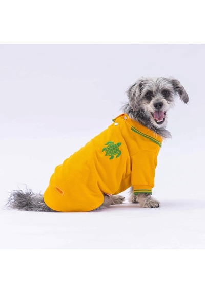 Pawstar Sarı Marine Polo Yaka Kedi Köpek Tişörtü