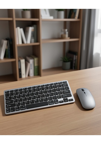 Kablosuz Klavye Mouse Seti Şarj Edilebilir Uczzzkb02klavye-1 Diğer