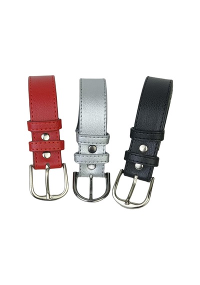 Çocuk Kemeri 3'lü Set Unisex Deri 8683255010653 Çok Renkli