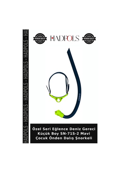 Özel Seri Eğlence Deniz Gereci Küçük Boy Sn-71s-2 Mavi Çocuk Önden Dalış Şnorkeli