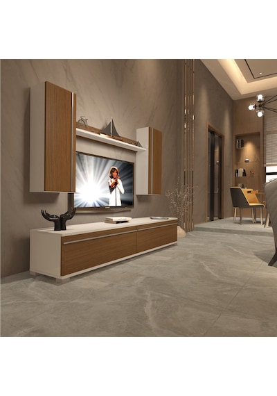 Decoraktiv Eko 7 Mdf Std Tv Ünitesi Tv Sehpası Beyaz - Ceviz