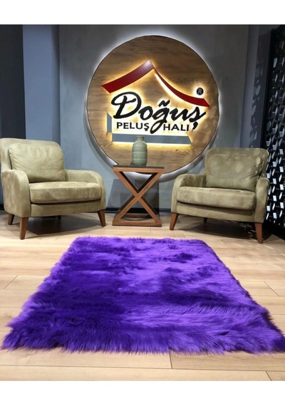 Doğuş Peluş Halı A Post Düz Kesim Mor