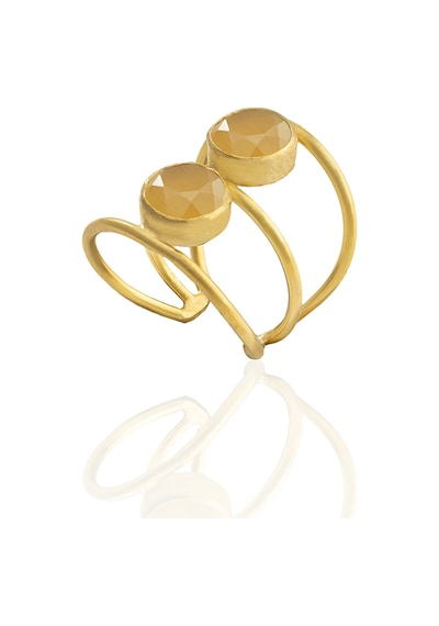 Kadir Jewellery 22 Ayar Altın Kaplama Kadın Zirkon Taşlı Yüzük Sarı 34303411