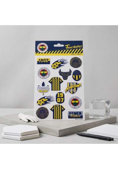 Bakgelal Fenerbahçe Fb Lisanslı Kabartmalı Sticker Seti 3d Sarı Lacivert Taraftar Çıkartmaları - 9071576895247 Lacivert - Sarı