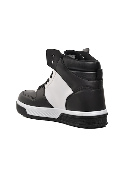 United Colors Of Benetton Siyah-beyaz Erkek Hi Sneaker Bn-31087 M Siyah-beyaz Siyah - Beyaz