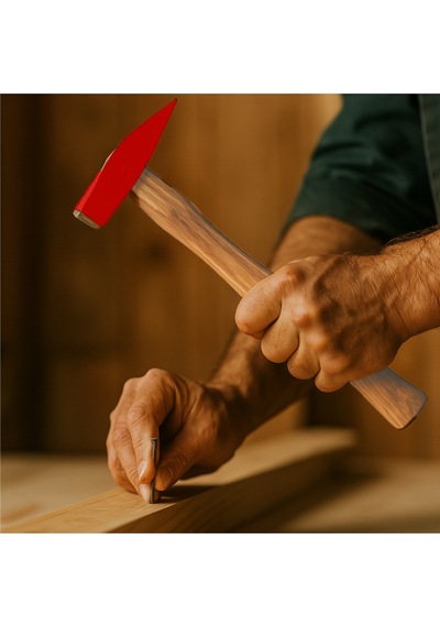 300gr Profesyonel Ahşap Saplı Çift Taraf Çekiç 10cm Çelik Baş Ergonomik Çakma İnce İşçilik Dayanıklı