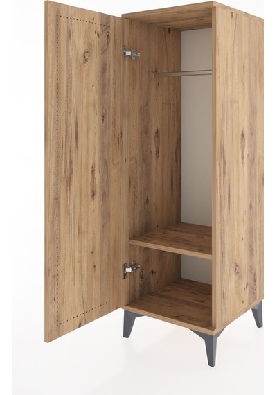Hyperion Dolap Tek Raflı Tek Kapaklı Tek Askılı 44x44x134 Çam... Çam