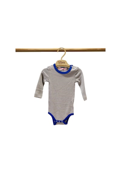 Tiffany Baby & Kids Tiffany Baby Organik Theme Uzun Kol Çizgili Body 89011 Lacivert