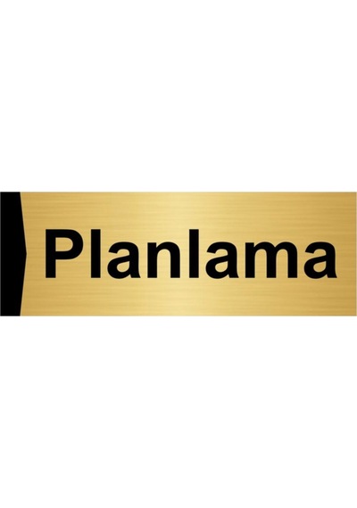 Planlama 5x20cm Altın Renk Metal Yönlendirme Levhası
