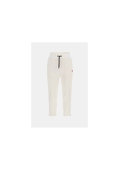 Guess Erkek Tamamı Logolu Jogger Pantolon Beyaz