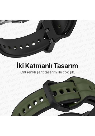 22mm İle Uyumlu Saatler İçin Çift Renkli Şerit Model 46mm Silikon Kordon Huaweı Watch Gt6 Pro/gt6/gt5 Pro/gt5/gt4/watch 4 Pro/gt3/gt3 Pro/gt2/gt2 Pro Diğer