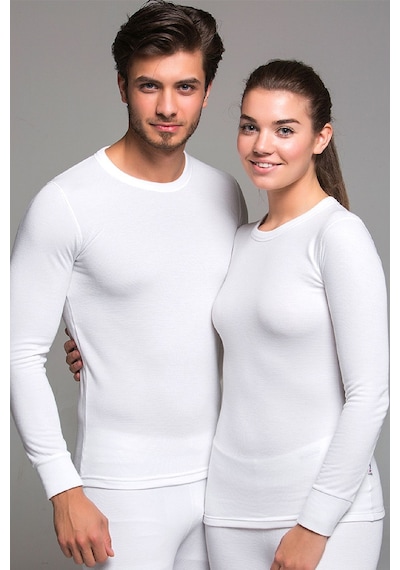 Thermoform Heavy Unisex Yetişkin Uzun Kol Termal Outdoor İçlik Fanila Beyaz Renkli
