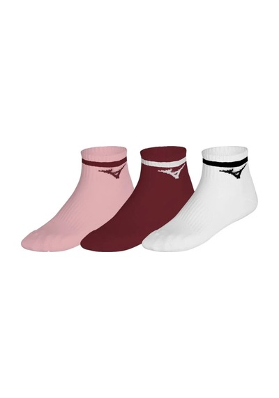 Mizuno Training Mid With Line 3p Çorap Beyaz-bordo-pembe Çok Renkli