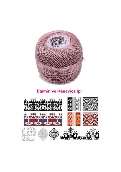Kaplan Etamin Ve Kanaviçe İpi 8 No Kod/renk: 1010 - Royaleks Çok Renkli