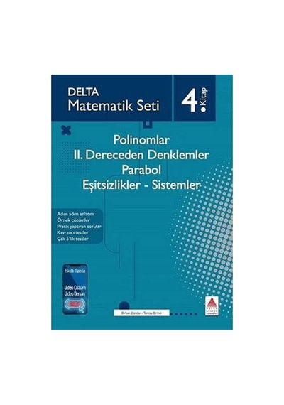 Matematik Seti 4.kitap - Polinomlar-2. Dereceden Denklemler - Parabol - Eşitsizlikler - Sistemler Sku: Zeusstkcf8459420a