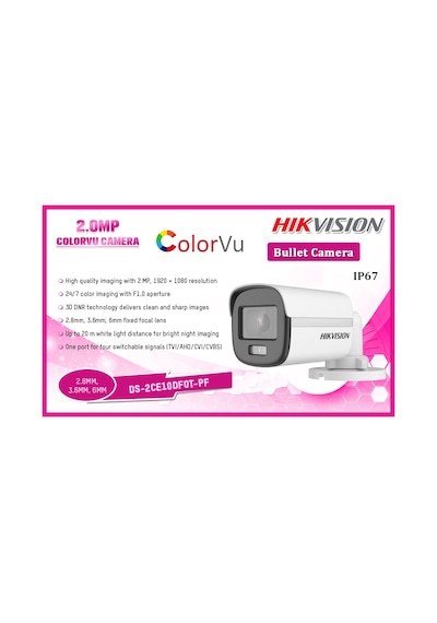 Hikvision Ds-2ce10df0t-pf 2.8mm