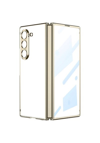 Samsung Galaxy Uyumlu Z Fold 6 Kılıf Fold Element Kapak - Gold 24051